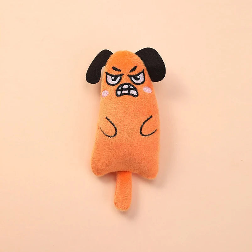 Cartoon Plush Dog & Cat Chew Toy