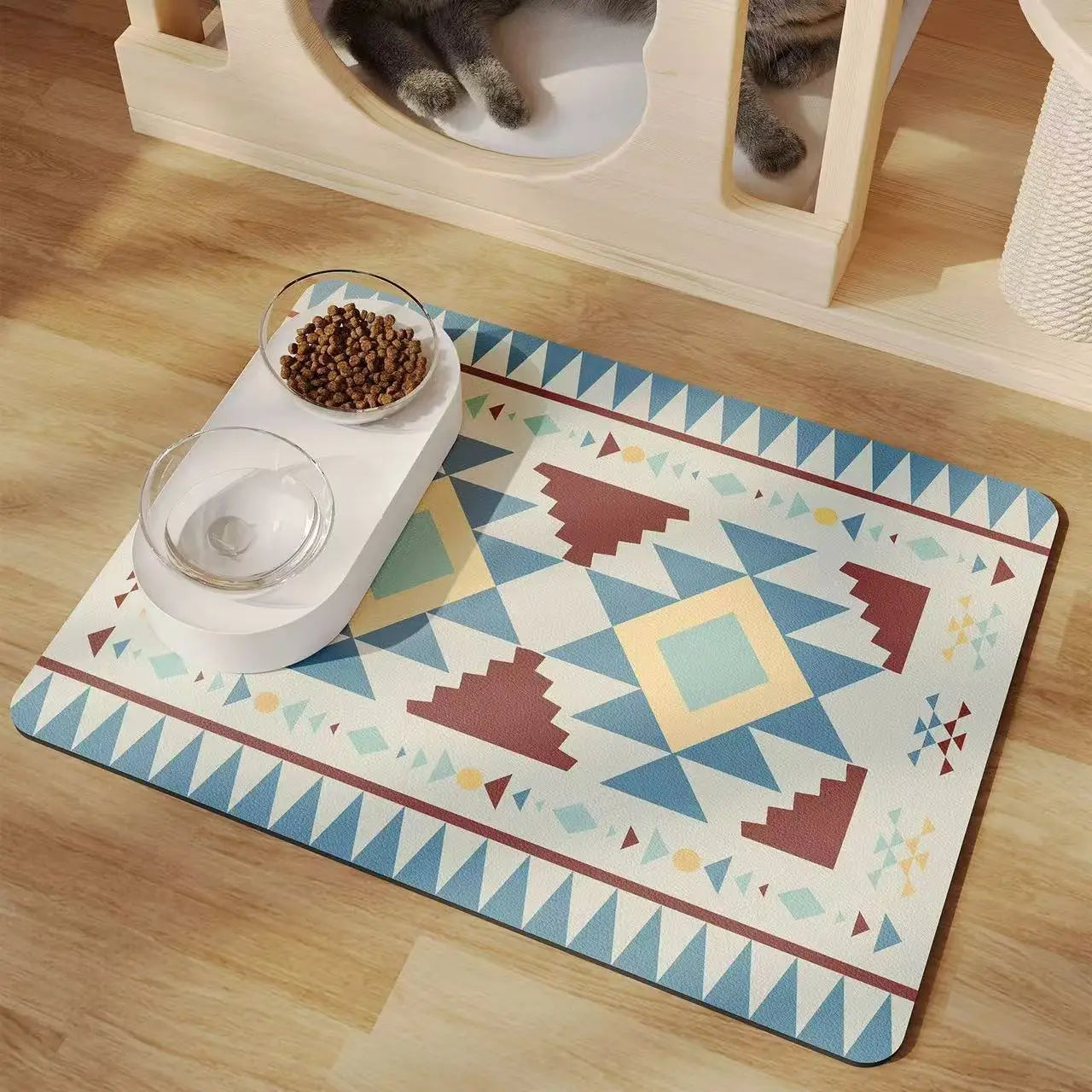 Water-Absorbing Non-Slip Pet Feeding Mat