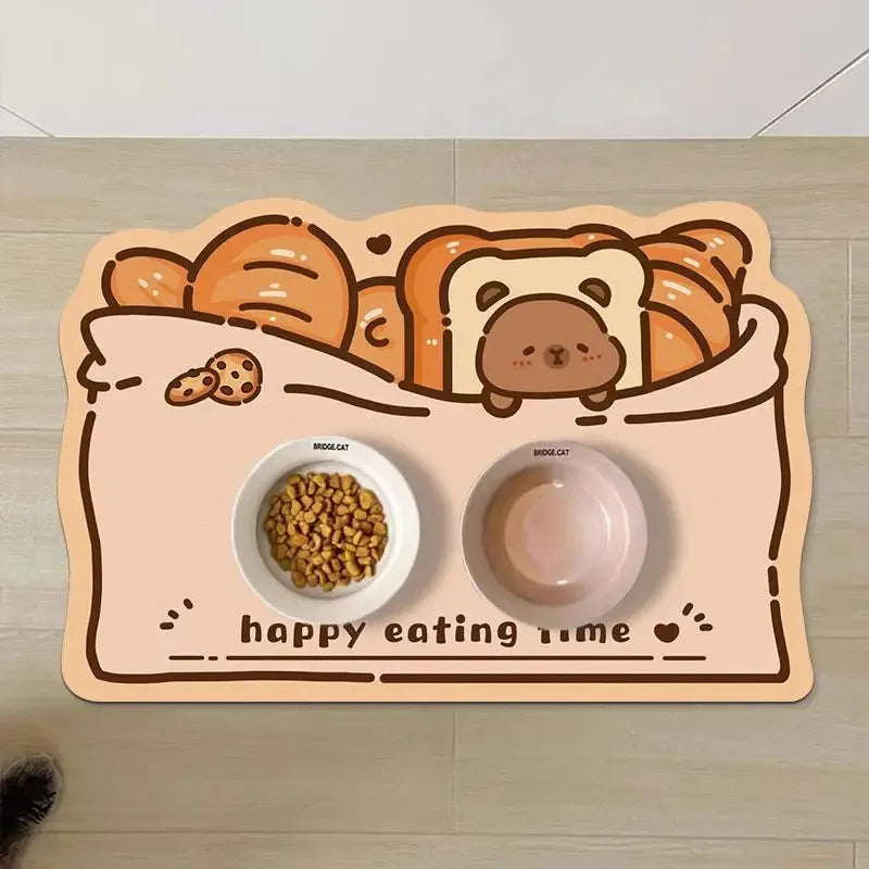 Non-Slip Absorbent Pet Feeding Mat