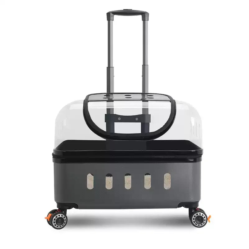 Transparent Rolling Pet Carrier Backpack