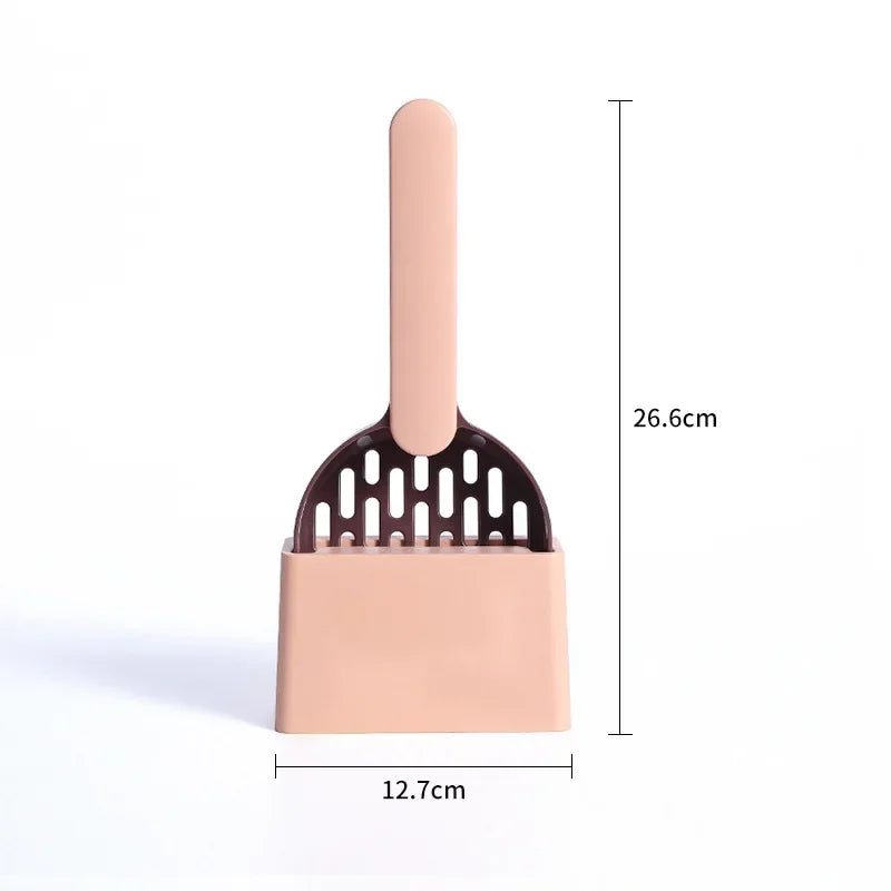 Self-Cleaning Cat Litter Scoop with Holder