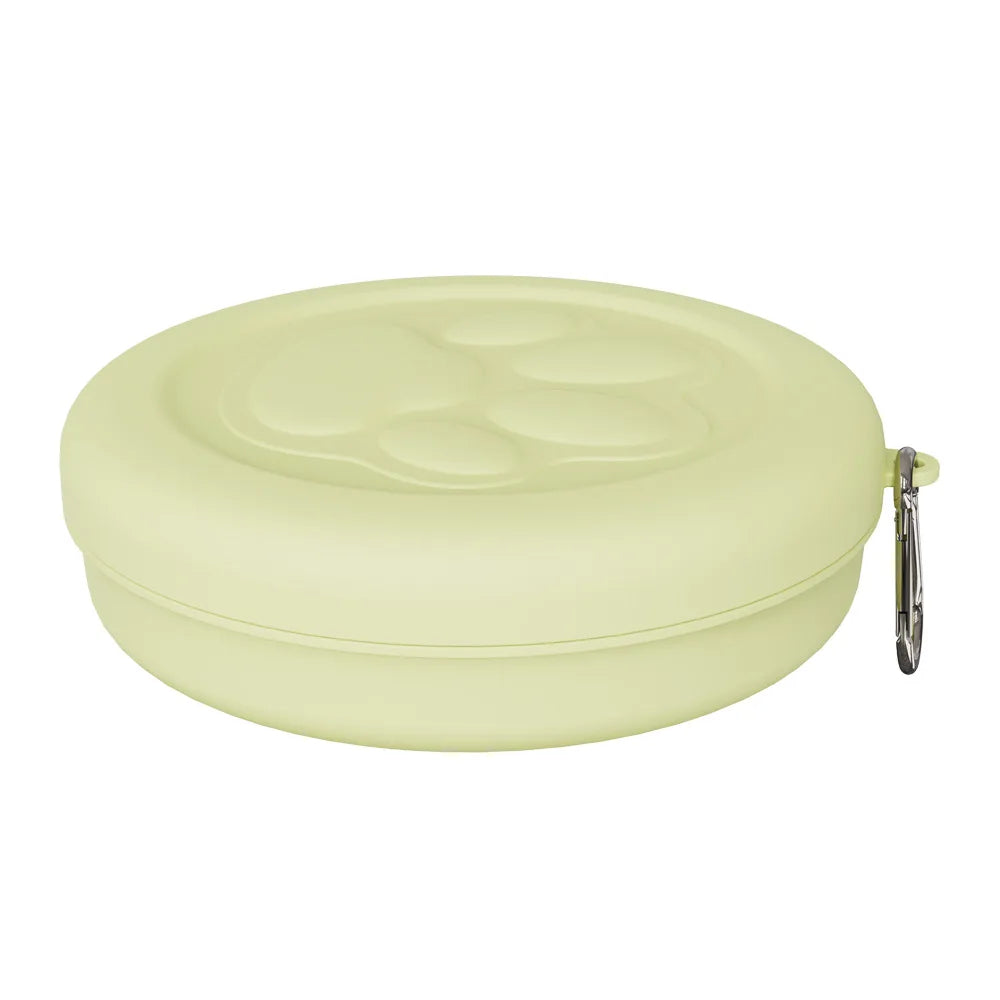 Portable Outdoor Dog Food & Snack Storage Bowl