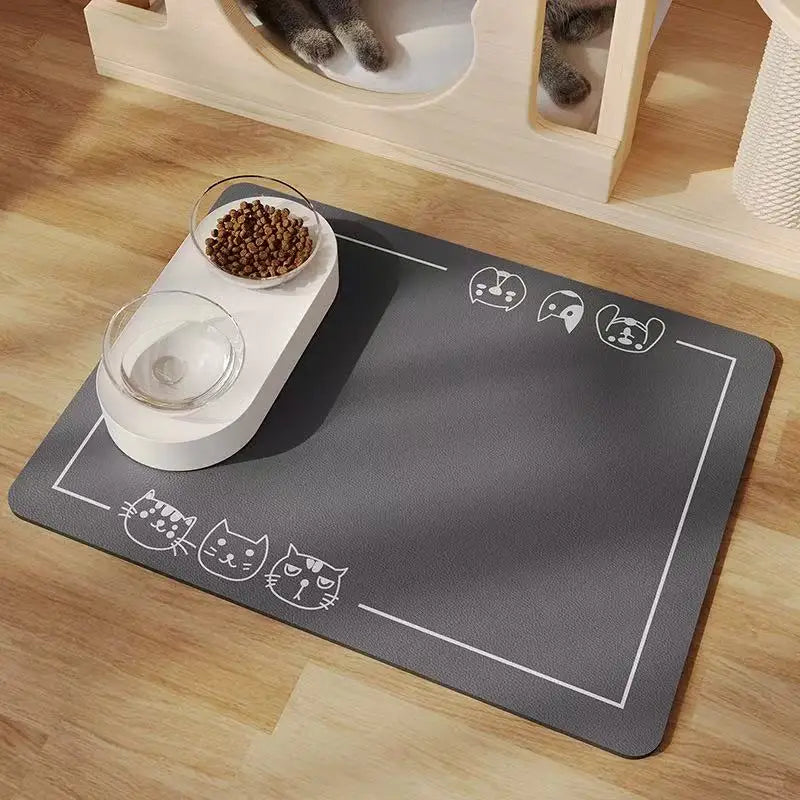 Water-Absorbing Non-Slip Pet Feeding Mat