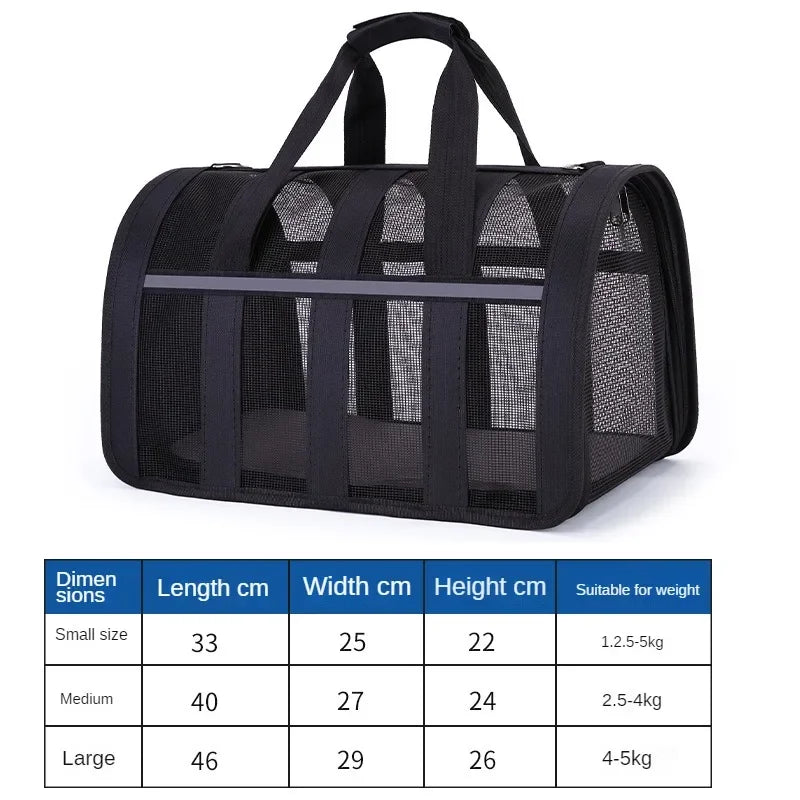 Breathable Foldable Pet Travel Carrier