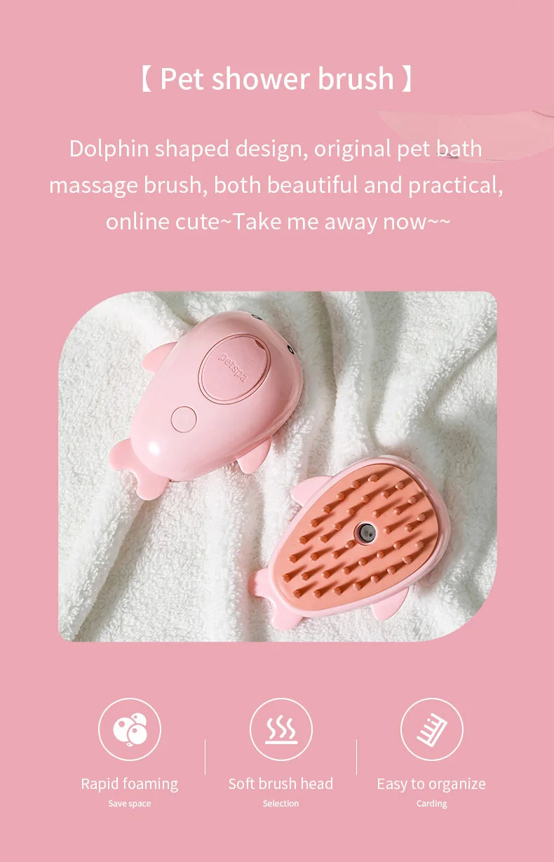3-in-1 Steam Pet Grooming Brush