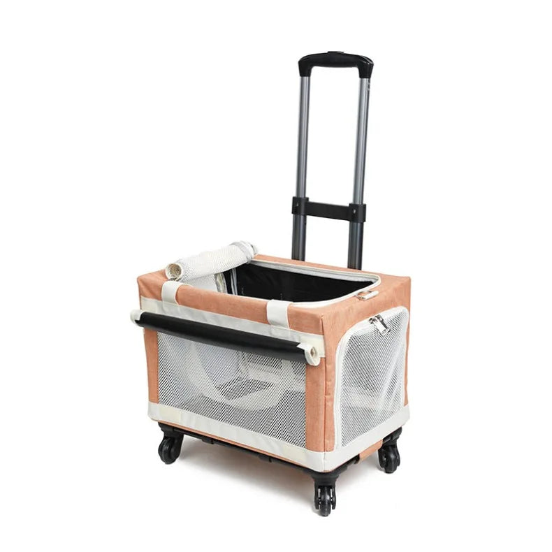 3-Tier Rolling Pet Carrier Suitcase