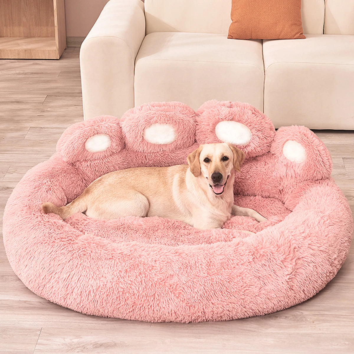 Fluffy Plush Dog & Cat Bed