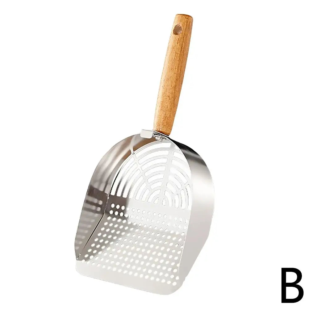 Stainless Steel Cat Litter Scoop with Long Handle