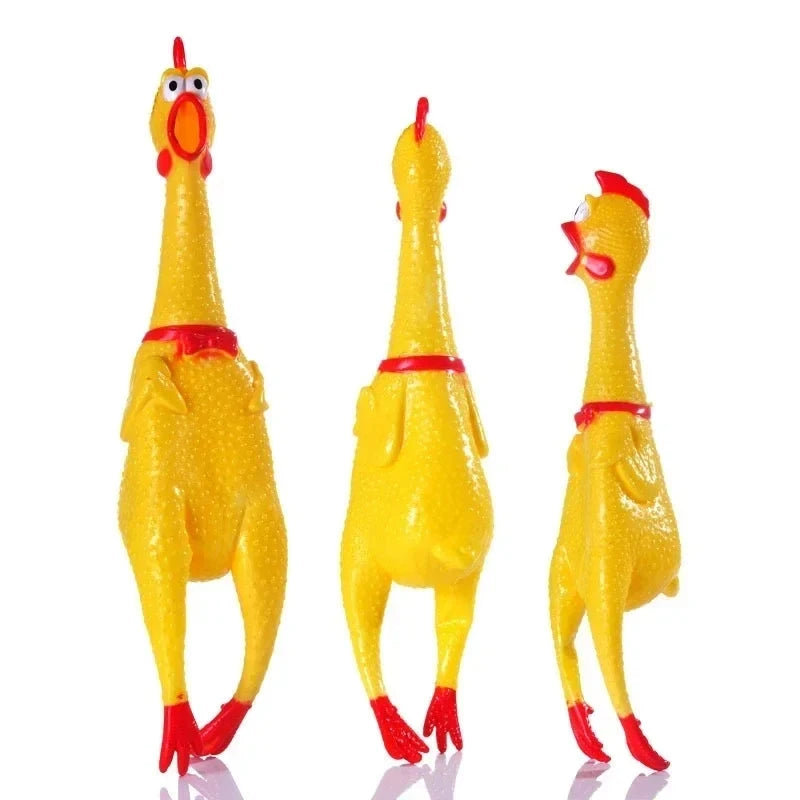 Squeaky Screaming Chicken Dog Toy