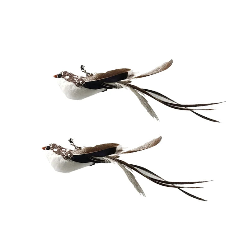 Interactive Bird Feather Cat Teaser Toy