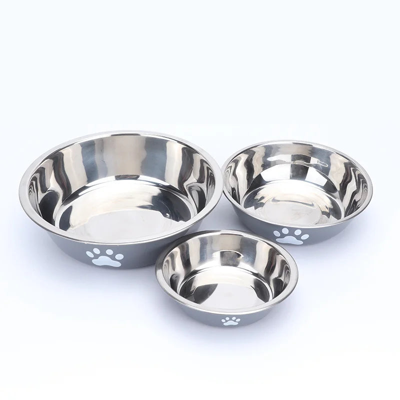 1Pcs Premium Stainless Steel Pet Food & Water Bowl