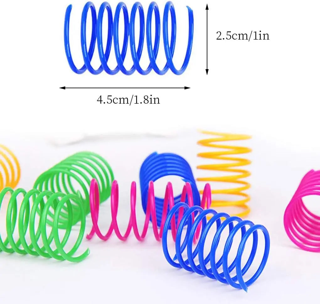 Colorful Cat Spring Toy Set