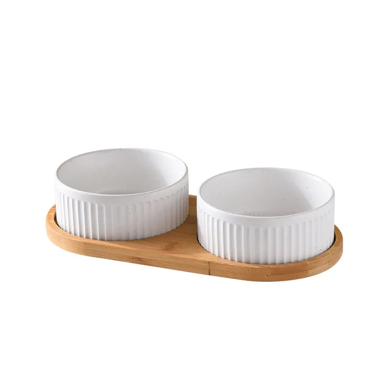 850ml Ceramic Double & Triple Pet Food & Water Bowl