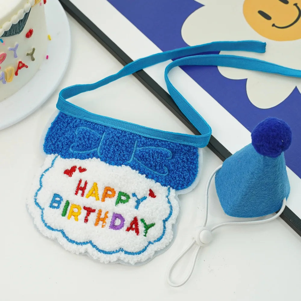 Pet Birthday Hat & Scarf Set