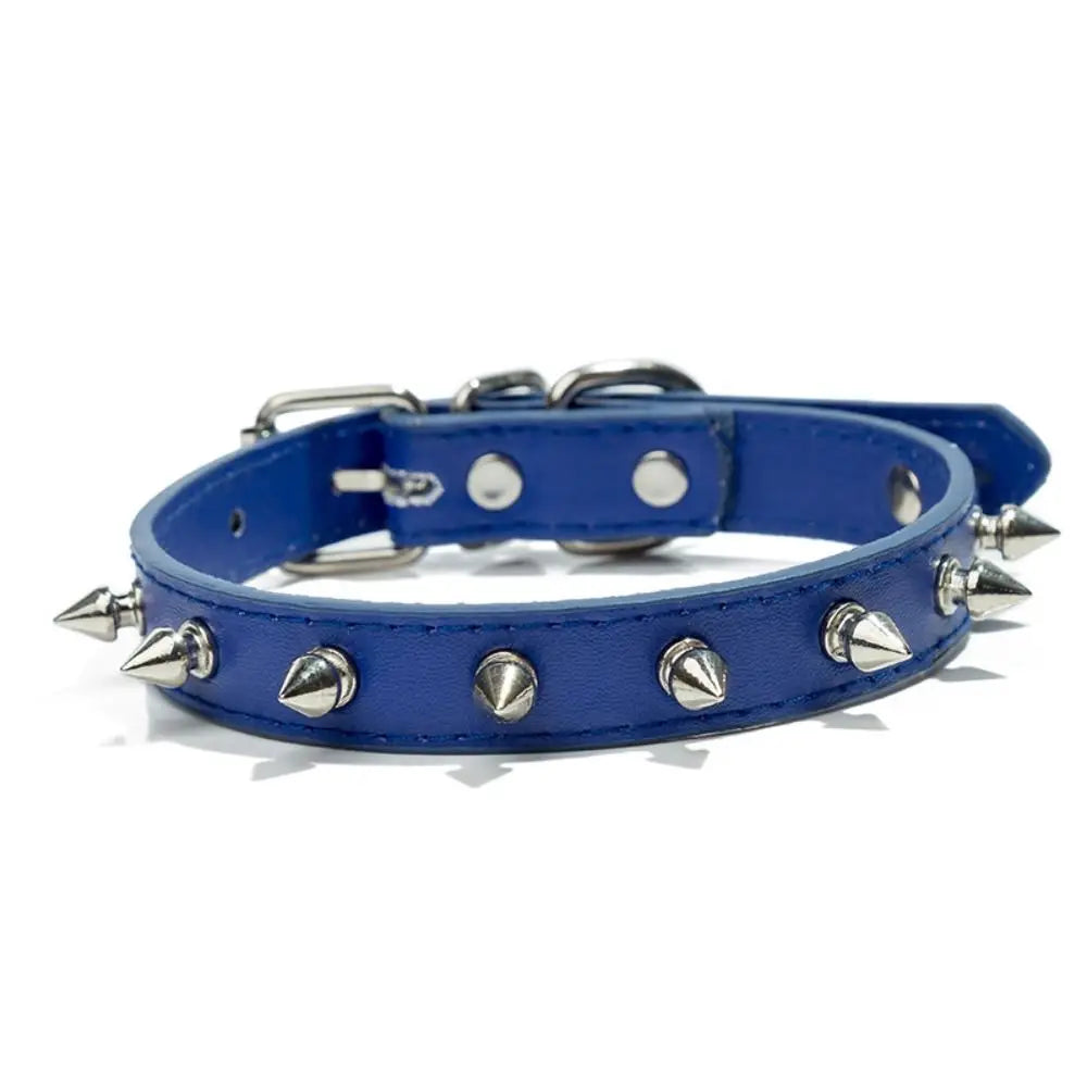 Adjustable Studded Leather Pet Collar