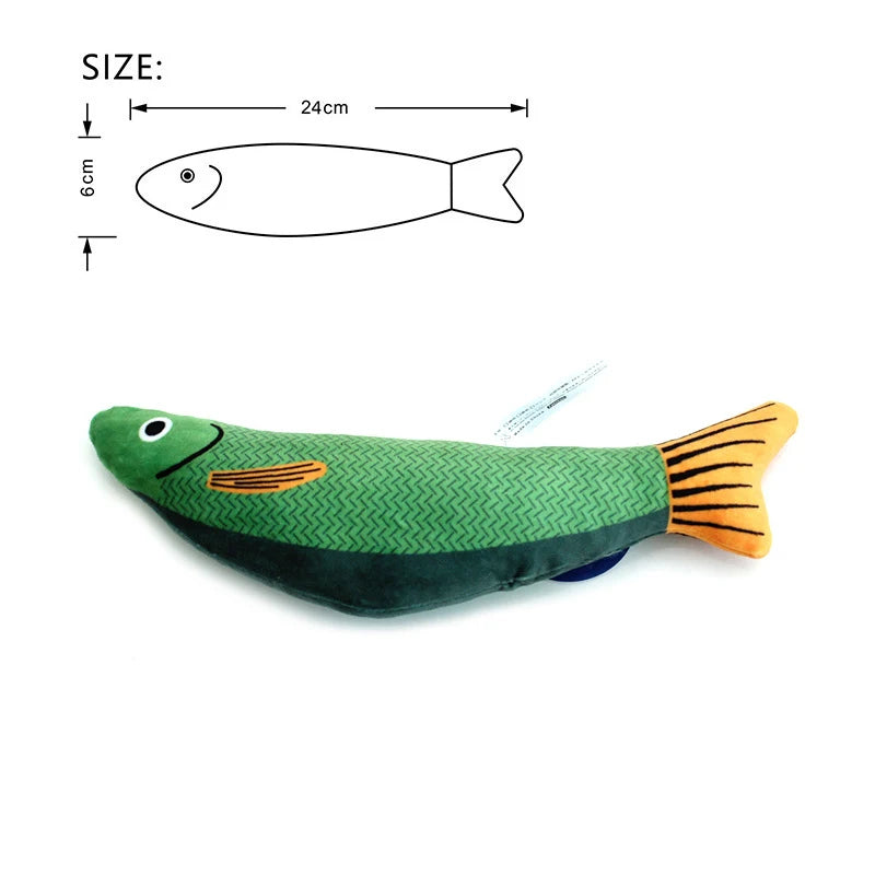 Interactive Catnip Fish Plush Toy