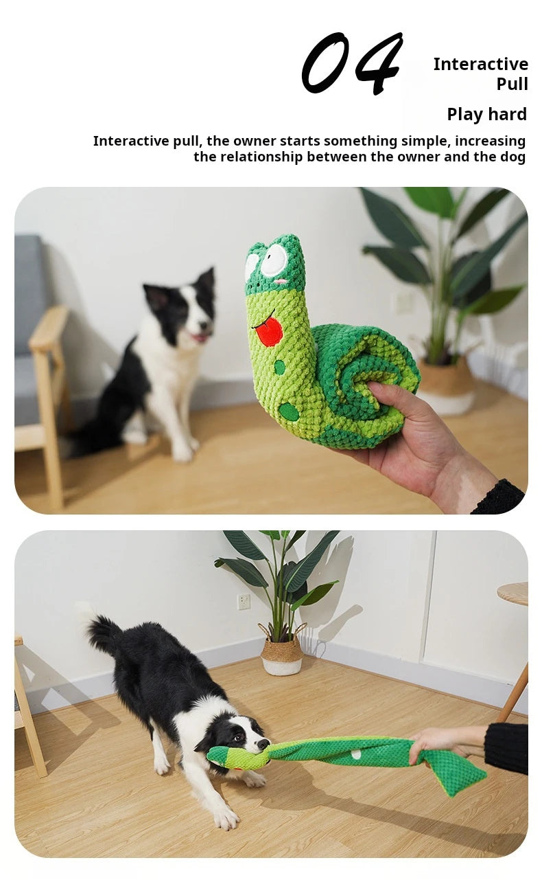 Interactive Snail Puzzle Feeder Dog Toy