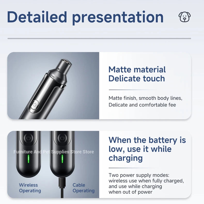 USB Rechargeable Pet Nail Grinder