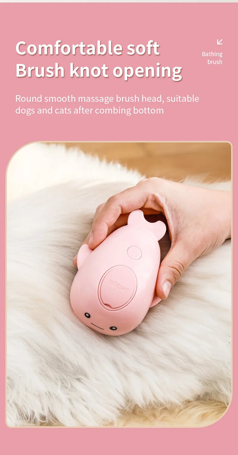 3-in-1 Steam Pet Grooming Brush