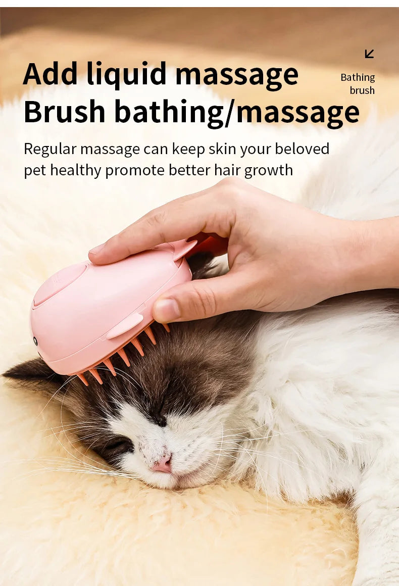 3-in-1 Steam Pet Grooming Brush