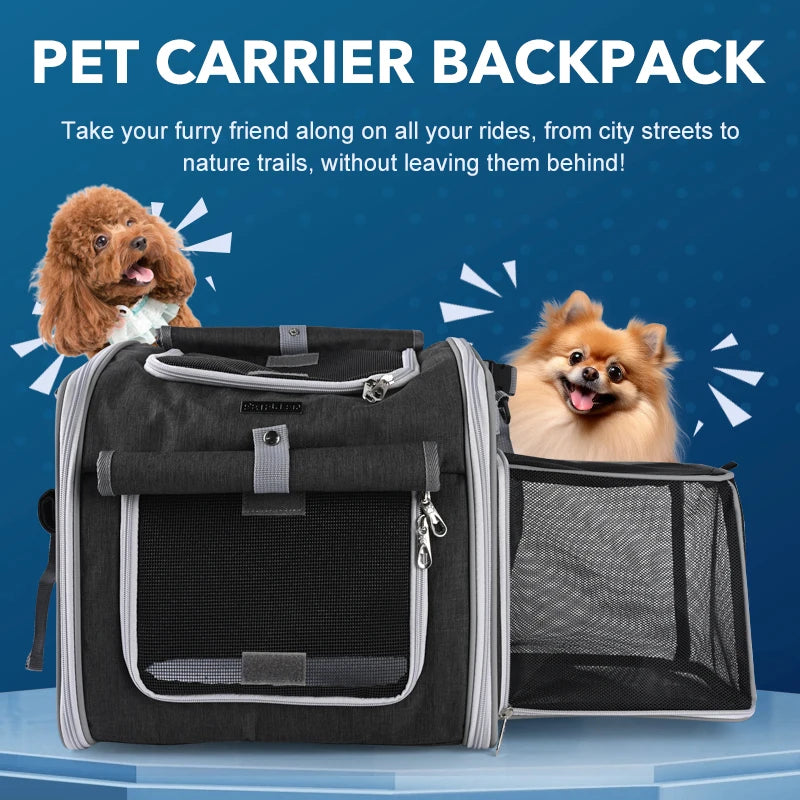 Expandable Pet Bike Basket Carrier