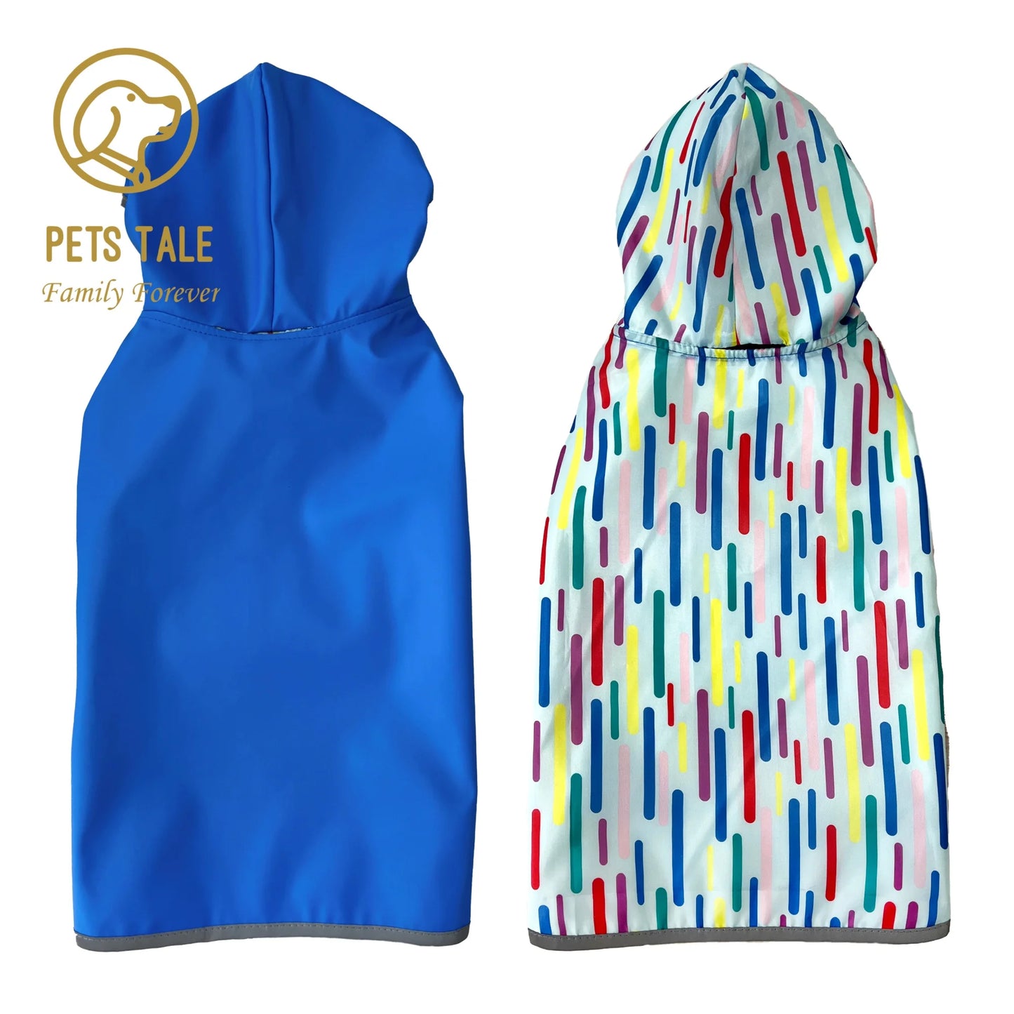 Double-Layer Reversible Dog Raincoat