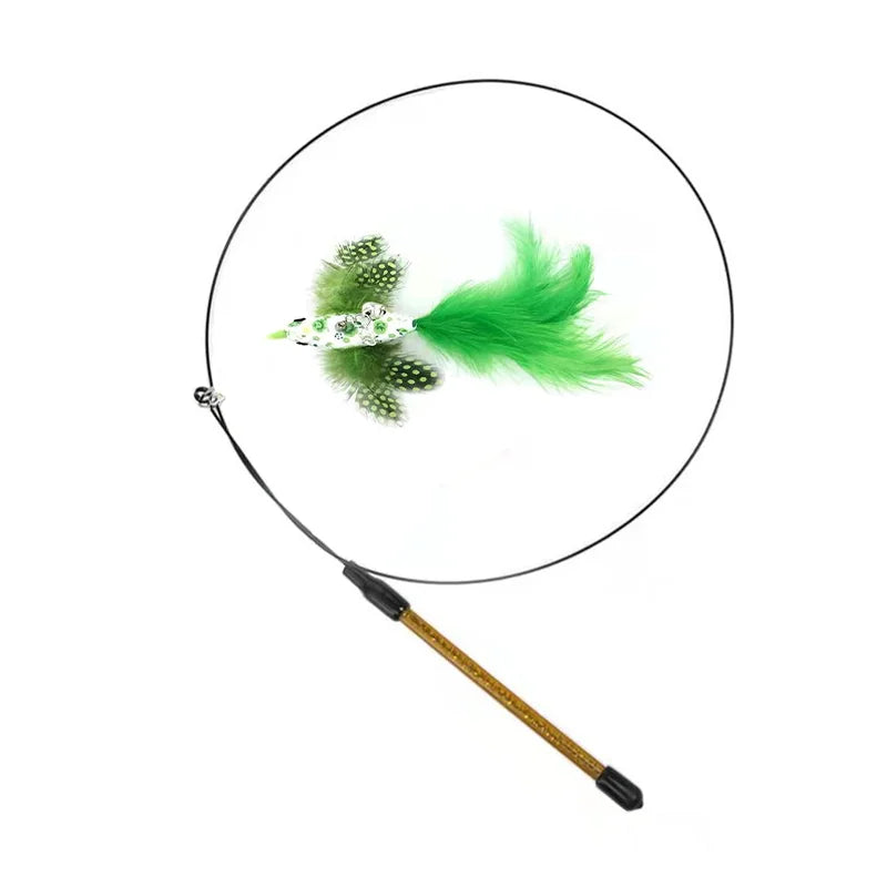Interactive Bird Feather Cat Teaser Toy