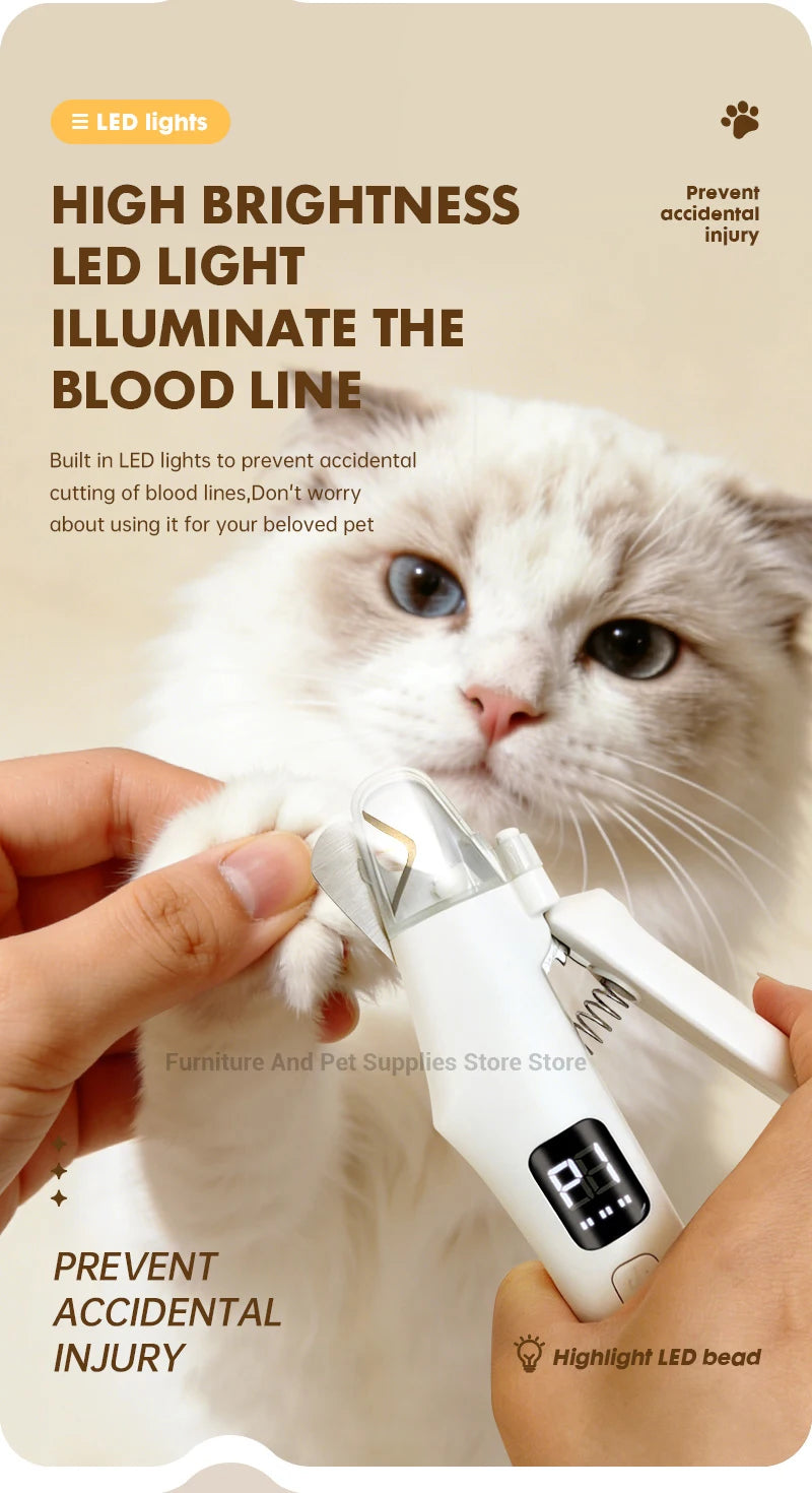 2-in-1 Electric Pet Nail Grinder & Trimmer