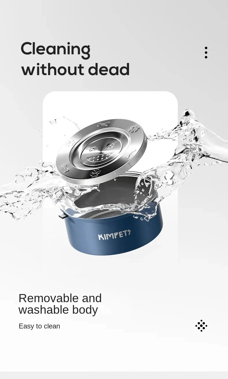 Stainless Steel Anti-Tip Slow Feeder Pet Bowl