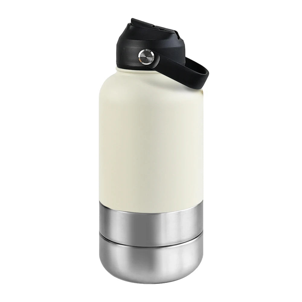 3-in-1 Stainless Steel Pet Water Bottle