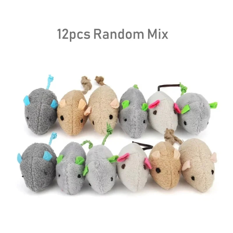 Interactive Plush Rat Cat Toy