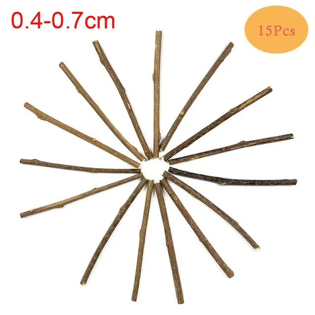 15-Piece Natural Silvervine Cat Chew Stick Set