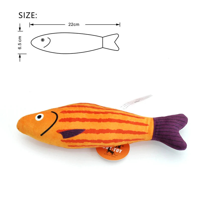 Interactive Catnip Fish Plush Toy