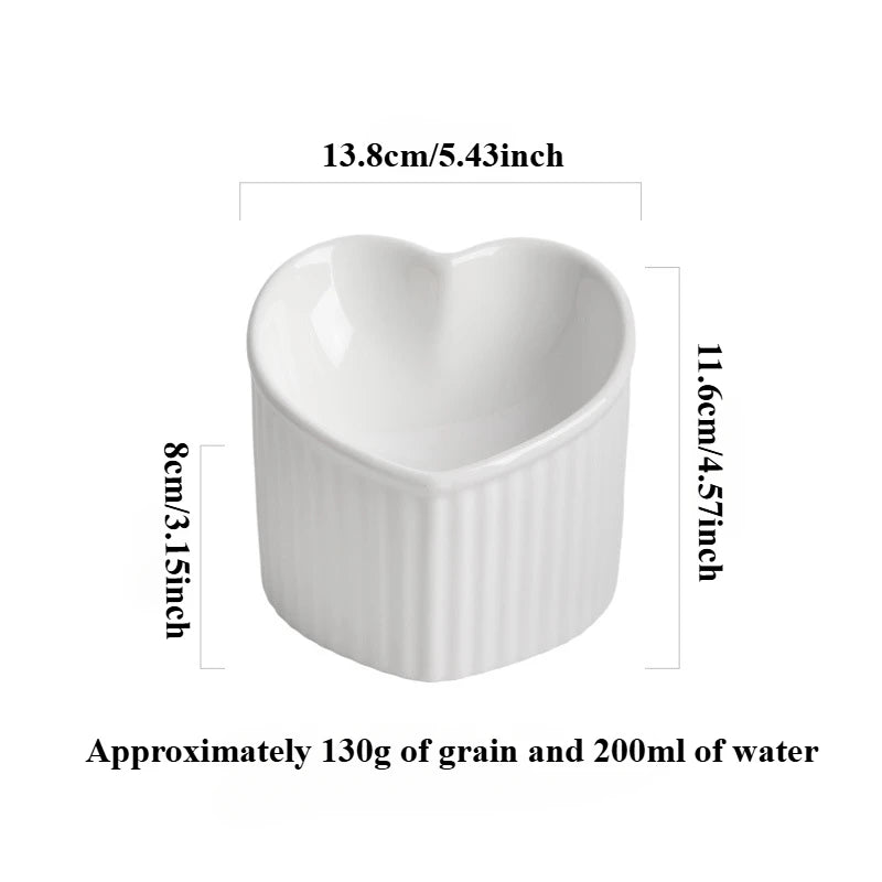Slanted Elevated Ceramic Pet Bowl with Stand