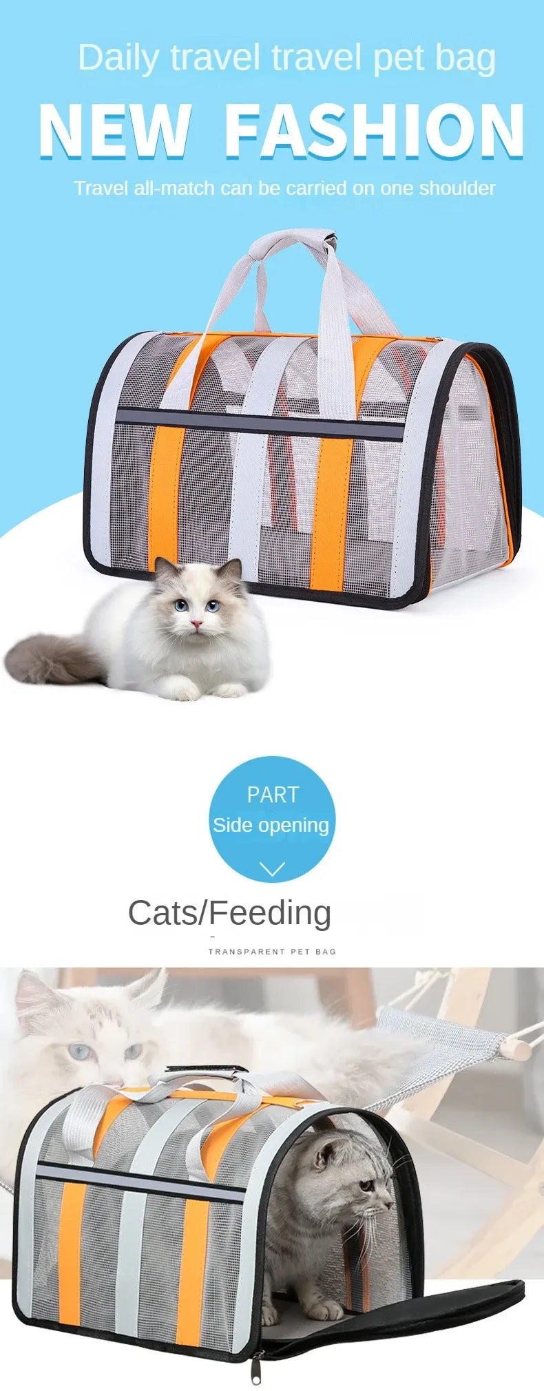 Breathable Foldable Pet Travel Carrier