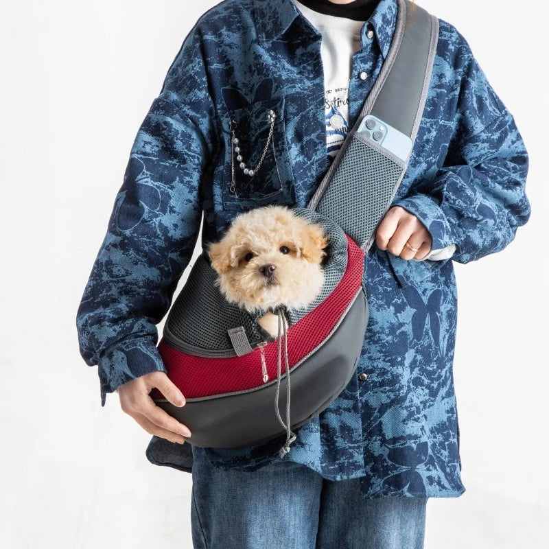 Mesh Pet Sling Carrier Bag