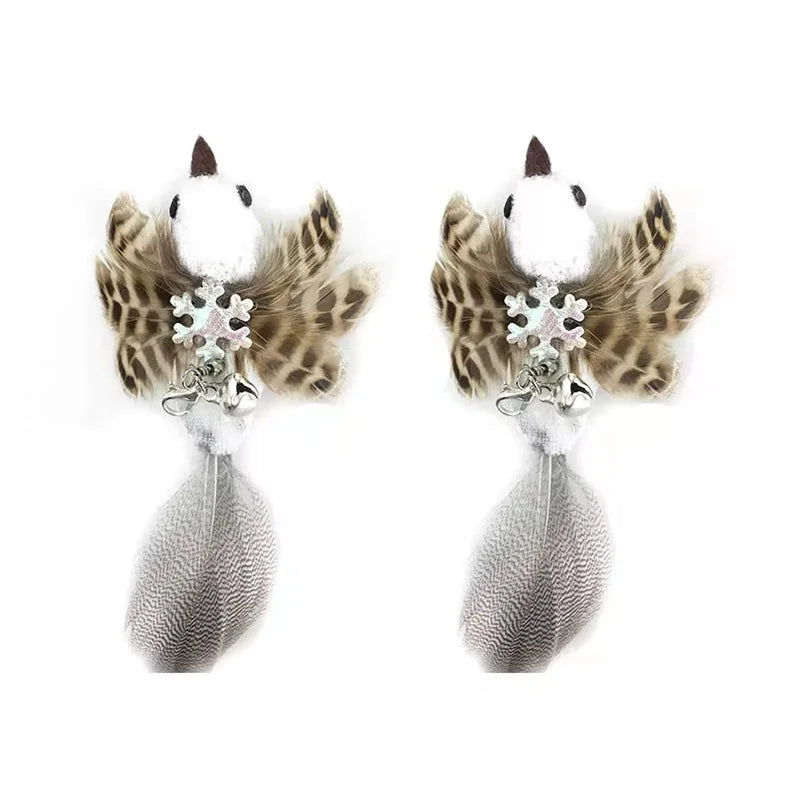 Interactive Bird Feather Cat Teaser Toy