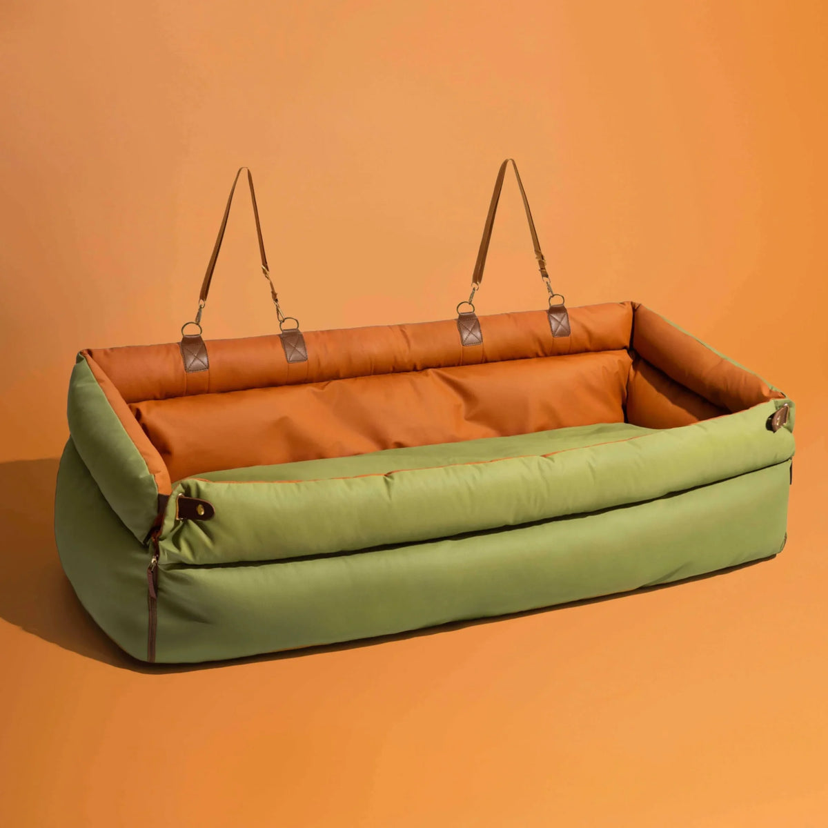Luxury Faux Leather Dog Car Seat Bed