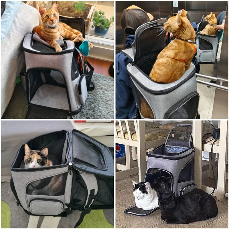 Expandable Breathable Pet Carrier Backpack