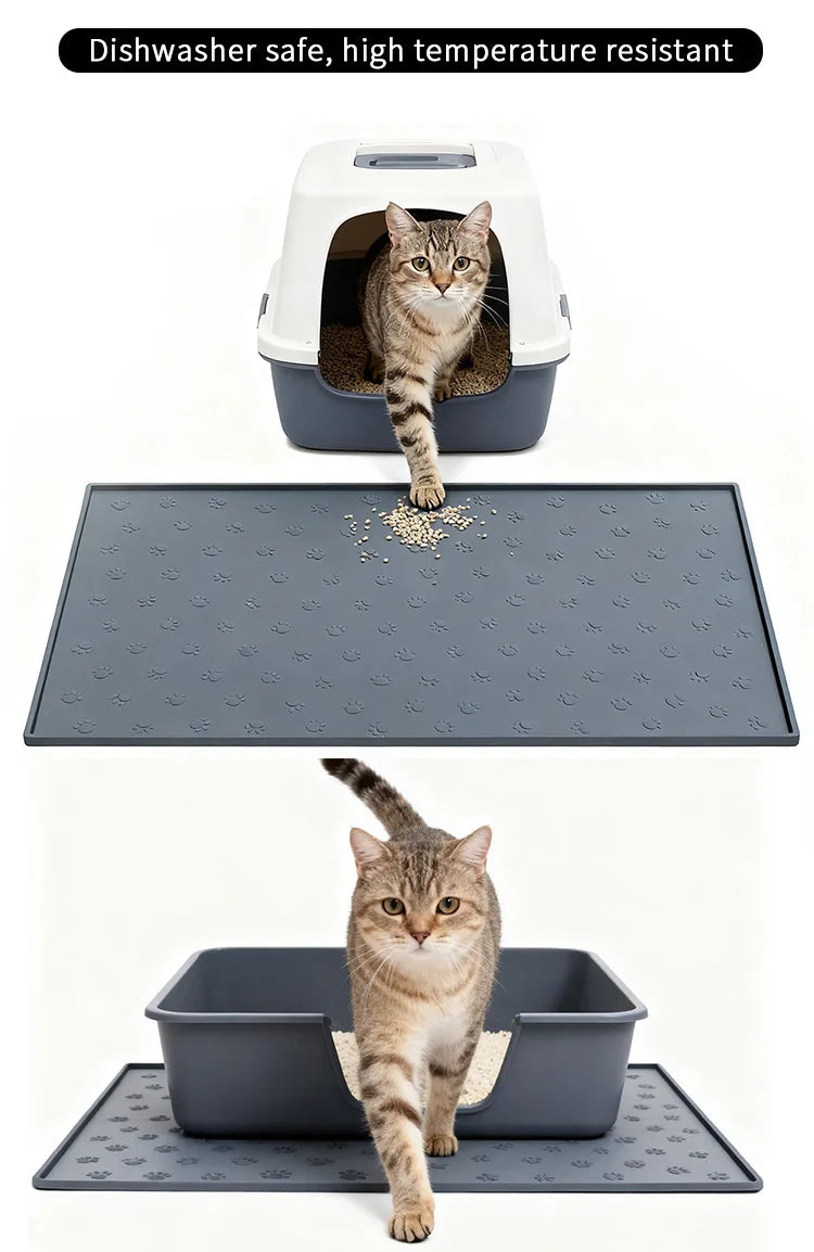 Silicone Waterproof Non-Slip Pet Feeding & Litter Mat