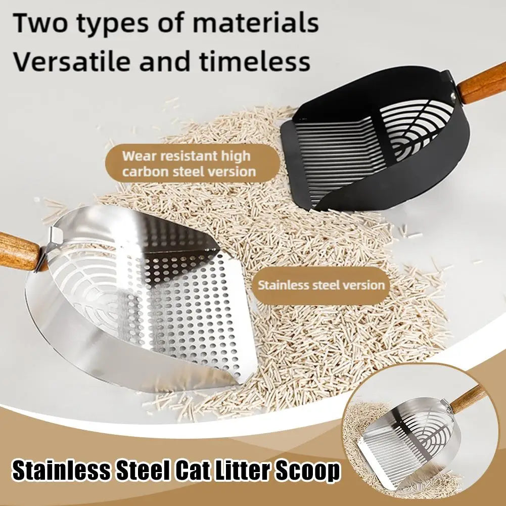 Stainless Steel Cat Litter Scoop with Long Handle