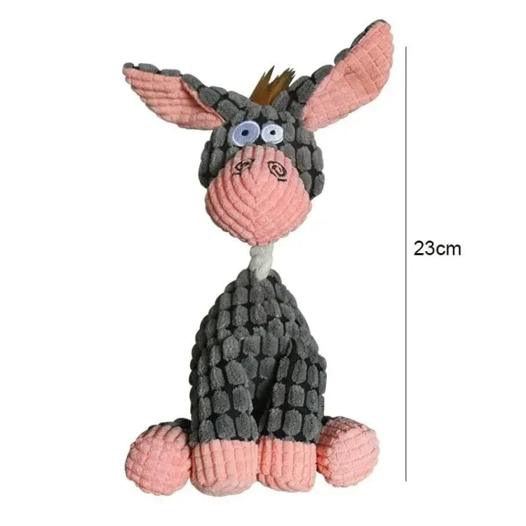 Cute Donkey Plush Squeaky Dog Toy