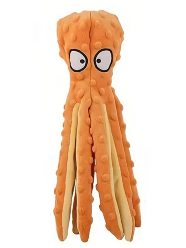 Stuffing-Free Squeaky Octopus Dog Toy