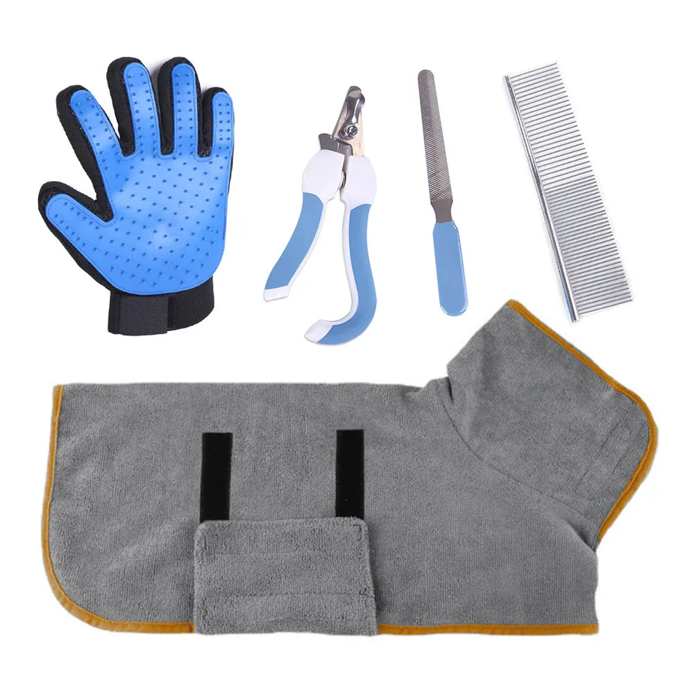 Quick-Dry Pet Bath Towel Set