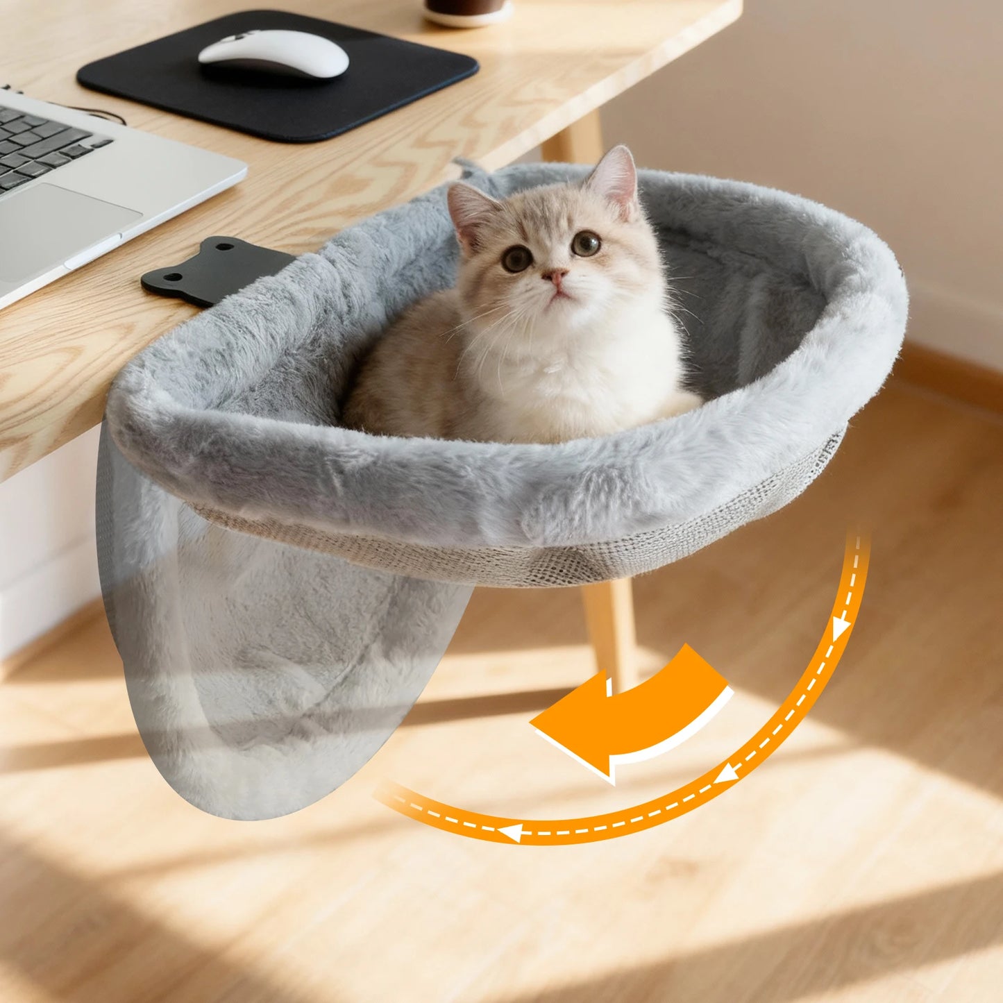 Foldable Cat Desk Hammock Bed