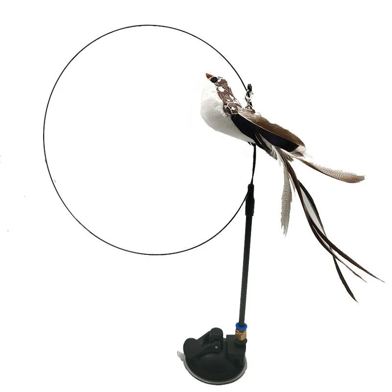 Interactive Bird Feather Cat Teaser Toy
