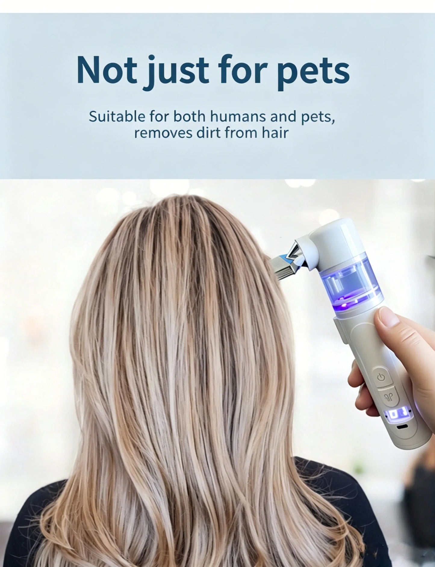 2-in-1 Electric Flea & Lice Vacuum Comb
