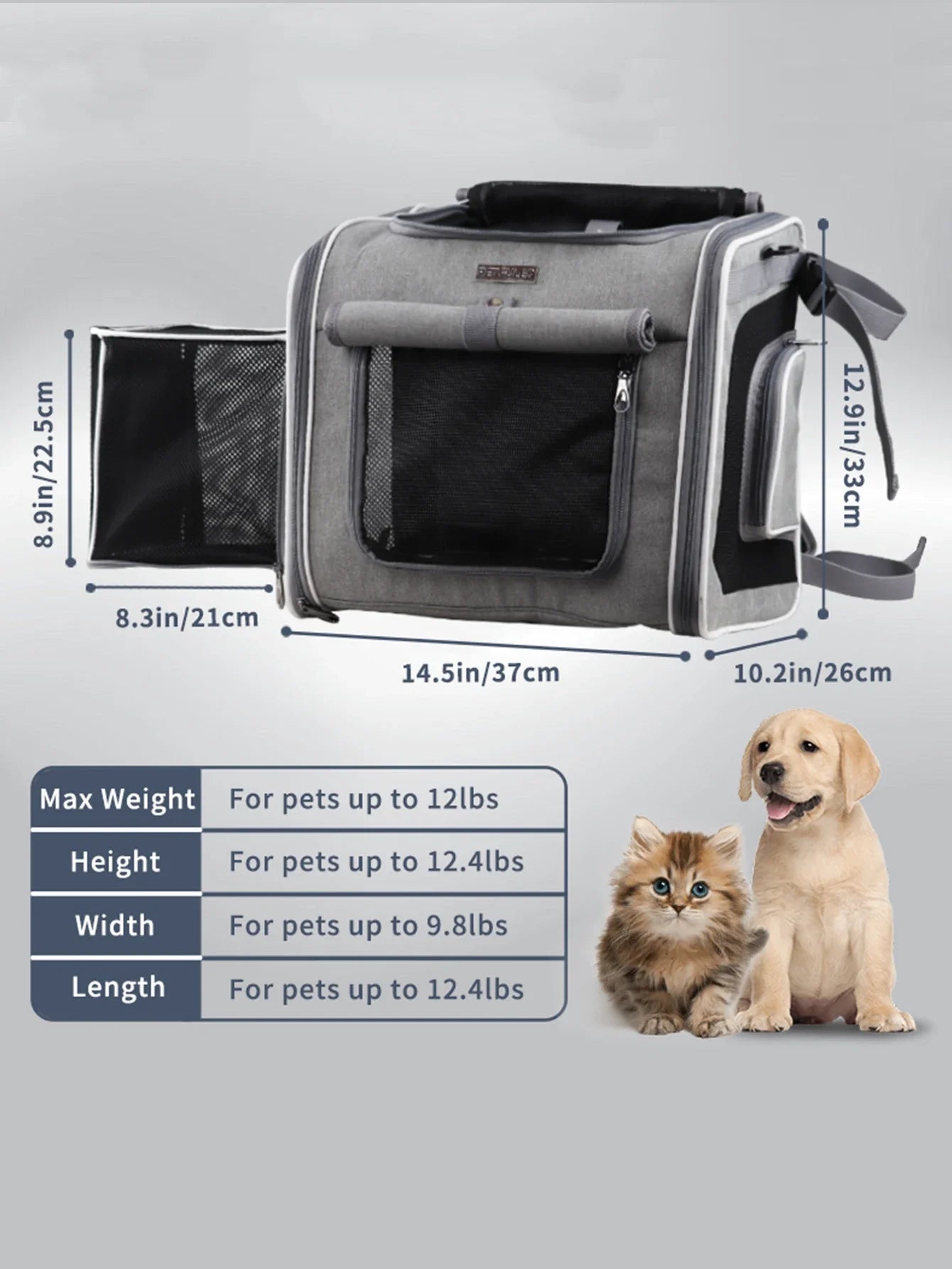 Expandable Pet Bike Basket Carrier