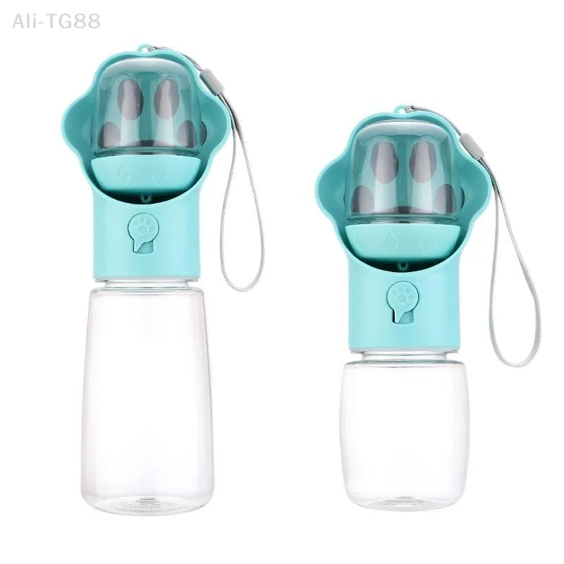2-in-1 Pet Water Bottle & Food Dispenser