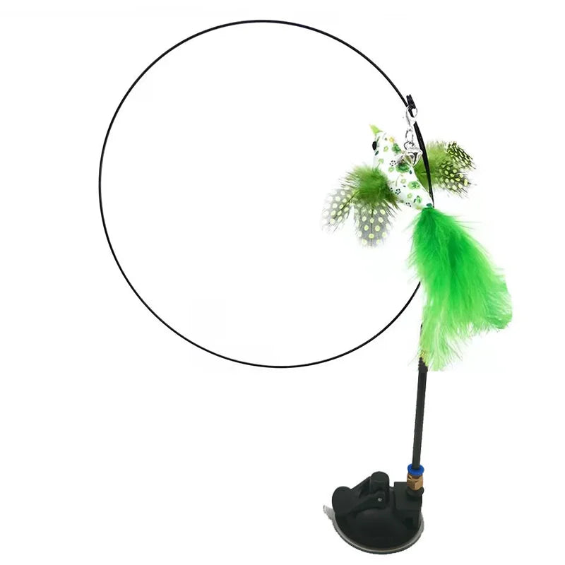 Interactive Bird Feather Cat Teaser Toy